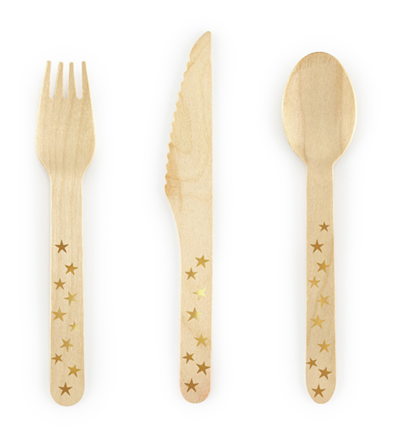 Wooden Cutlery Stars